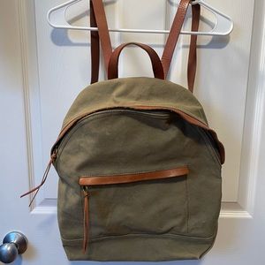 Madewell backpack canvas and leather